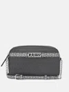 Guess Factory Perrez Logo Crossbody In Black
