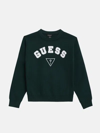 Guess Factory Kids' Phoenix Crewneck Sweater (7-16) In Green