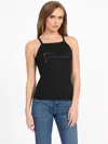 Guess Factory Pia Rhinestone Tank In Black