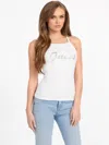 Guess Factory Pia Rhinestone Tank In White