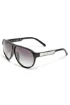 Guess Factory Plastic Aviator Sunglasses In Black