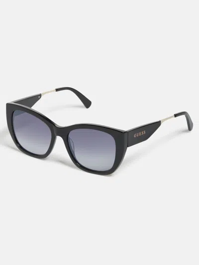 Guess Factory Plastic Rounded Square Sunglasses In Silver