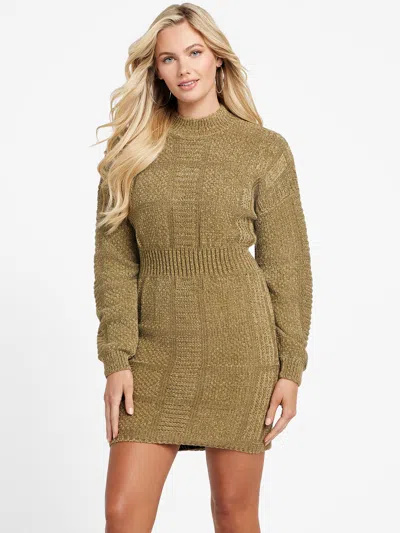 Guess Factory Polly Sweater Dress In Green