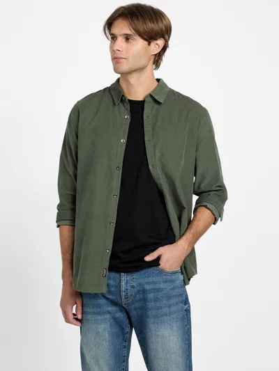 Guess Factory Potter Woven Shirt In Green