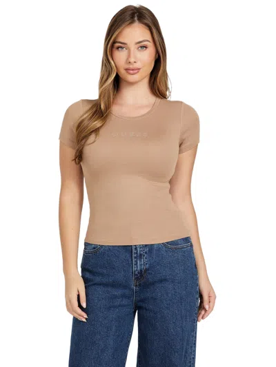 Guess Factory Preston Logo Top In Brown