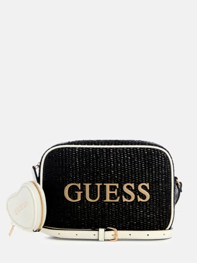 Guess Factory Pristina Straw Camera Crossbody