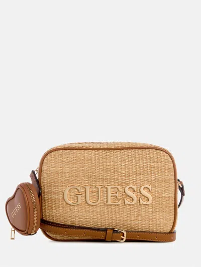 Guess Factory Pristina Straw Camera Crossbody