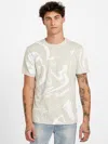 Guess Factory Qinx Printed Crewneck Tee In Neutral