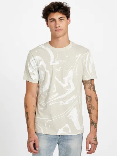 Guess Factory Qinx Printed Crewneck Tee In Neutral