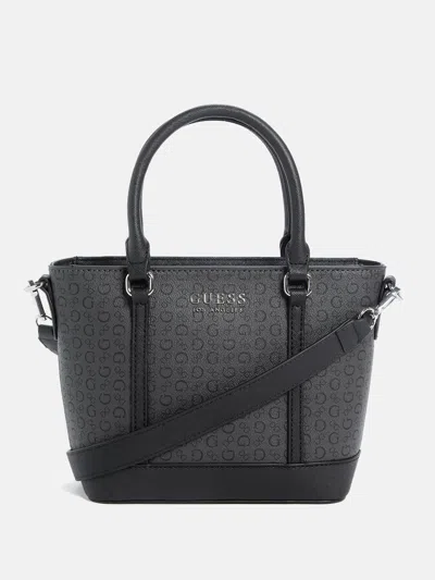 Guess Factory Quinley Logo Mini Tote In Black
