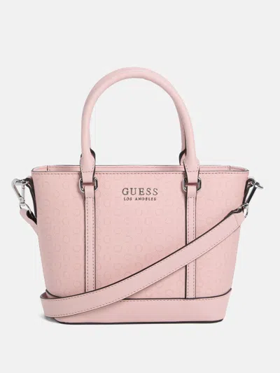 Guess Factory Quinley Logo Mini Tote In Pink