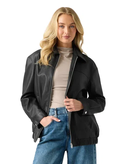 Guess Factory Quinn Faux-leather Jacket In Black