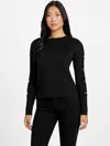 Guess Factory Rachel Button Long-sleeve Sweater In Black