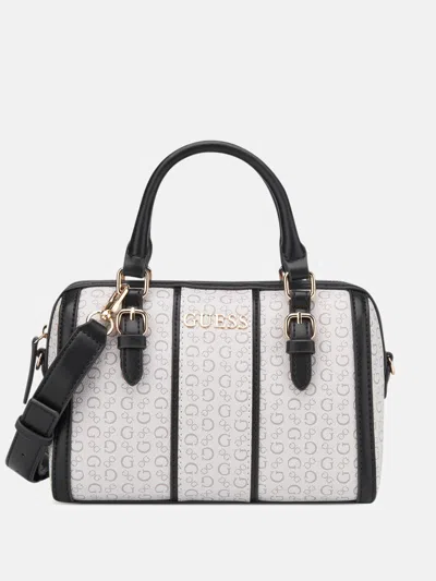 Guess Factory Radleigh Logo Box Satchel In Sand