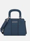 Guess Factory Radleigh Logo Mini Satchel In Blue