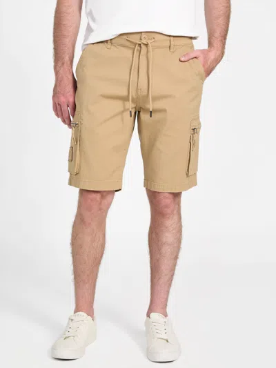Guess Factory Ralphie Ripstop Shorts In Brown