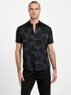 Guess Factory Randy Woven Floral Shirt In Black