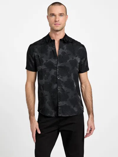 Guess Factory Randy Woven Floral Shirt In Black