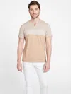 Guess Factory Ranzy Color-block Tee In Beige
