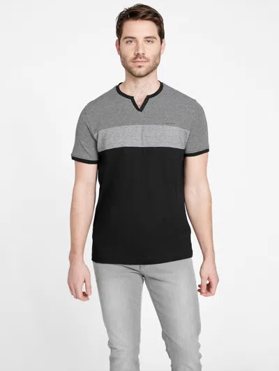 Guess Factory Ranzy Color-block Tee In Black