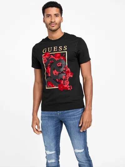 Guess Factory Raun Tee In Black