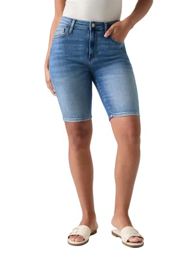 Guess Factory Raya Denim Shorts In Blue