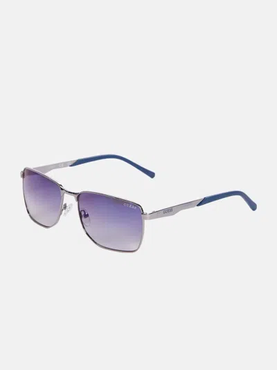 Guess Factory Rectangle Metal Pilot Sunglasses In Multi