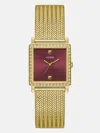 Guess Factory Red And Gold-tone Analog Watch In Gold