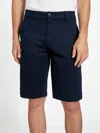 Guess Factory Eco Kyler Logo-tape Denim Shorts In Blue