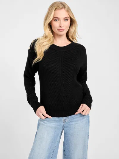 Guess Factory Reese High Neck Sweater In Black