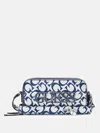Guess Factory Reinee Mini Double-zip Crossbody In Blue