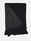 Guess Factory Reversible G Logo Scarf In Black