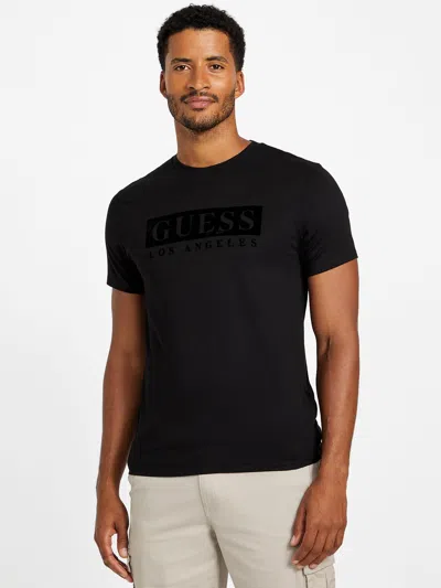 Guess Factory Reyn Crewneck Logo Tee In Black