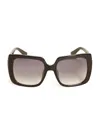 Guess Factory Rhinestone Logo Plastic Square Sunglasses In Silver