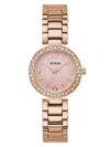 Guess Factory Rhinestone Rose Gold-tone Analog Watch In Multi