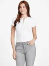 Guess Factory Rianna Crewneck Top In White
