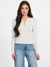 Guess Factory Rianna Zip Sweater Top In Multi