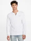 Guess Factory Ricardo Long-sleeve Henley Tee In White