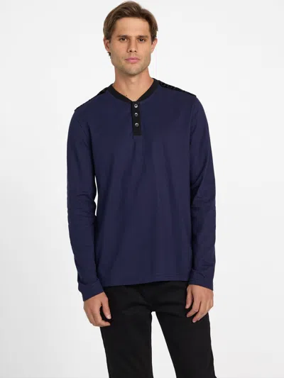 Guess Factory Rickor Logo-tape Henley Tee
