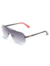 Guess Factory Rimless Shield Sunglasses In Silver