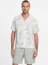 Guess Factory Rink Printed Linen-blend Shirt In Multi