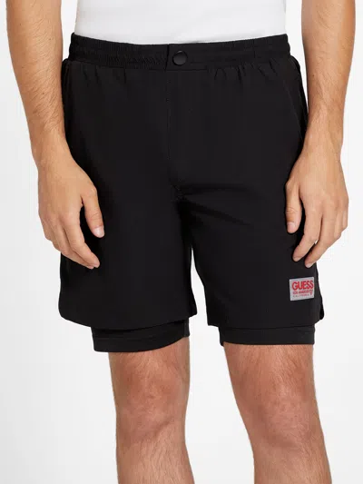 Guess Factory Rodney Layered Shorts In Black