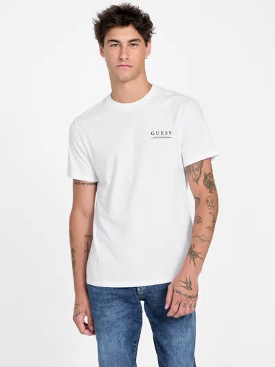 Guess Factory Roquie Logo Tee In White