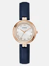Guess Factory Rose Gold-tone Analog Leather Watch In Multi