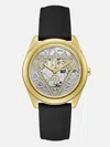 Guess Factory Rose Gold-tone And Black Gears Analog Watch