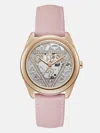 Guess Factory Rose Gold-tone And Pink Gears Analog Watch