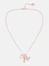 Guess Factory Rose Gold-tone Butterfly Charm Necklace In Multi