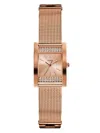 Guess Factory Rose Gold-tone Mesh Analog Watch In Multi
