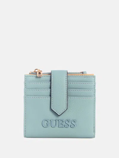 Guess Factory Rosse Card Case In Blue