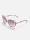 Guess Factory Rounded Square Sunglasses In Beige